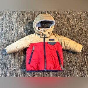 EUC - Patagonia Baby 6-12M Touring Red Reversible Tribbles Jacket
